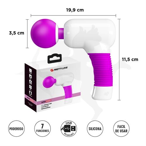 PODEROSO vibrador masajeador con carga USB